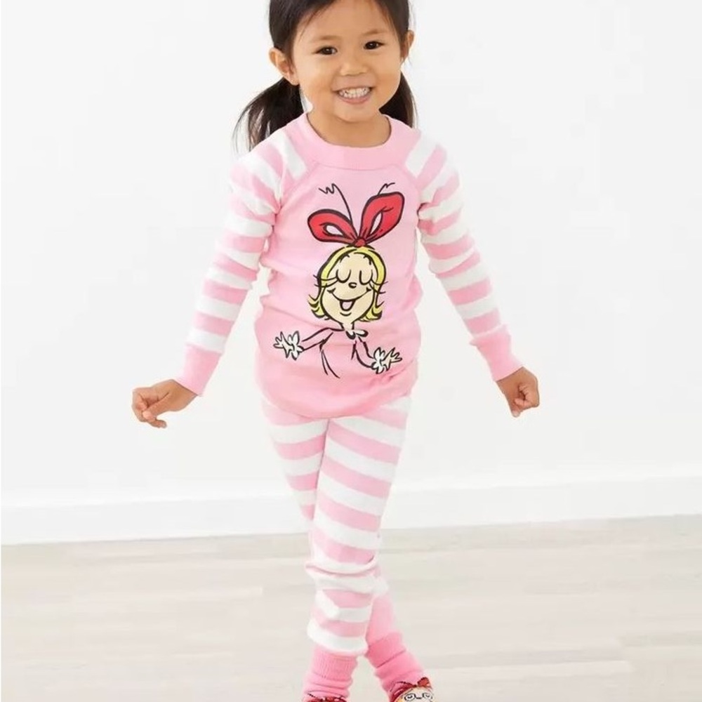 Hanna Andersson‎ Dr.Seuss Grinch HannaJams Girls Pajama Set Size 12